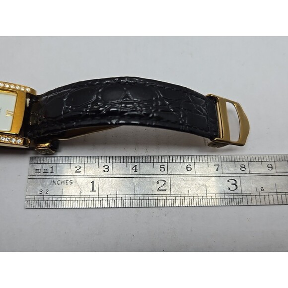 Camrose And Kross JBK Jackie Kennedy Gold Tone Crystal Tank Watch New Battery - Picture 9 of 11